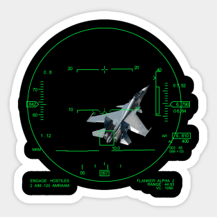 F-15 Strike Eagle locking on Sukhoi 30 MKI Sticker